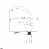 Vòi rửa chén bát Malloca K121N Image 1