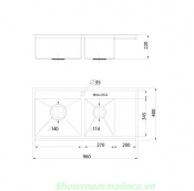 Chậu rửa chén bát MALLOCA MS 6305 Image 1