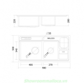 Chậu rửa chén bát MALLOCA MS 8804 Image 1