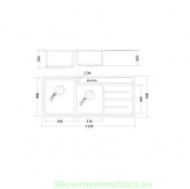 Chậu rửa chén bát MALLOCA MS 8808 Image 1