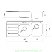 Chậu rửa chén bát MALLOCA MS 1027L New (Cánh trái) Image 1