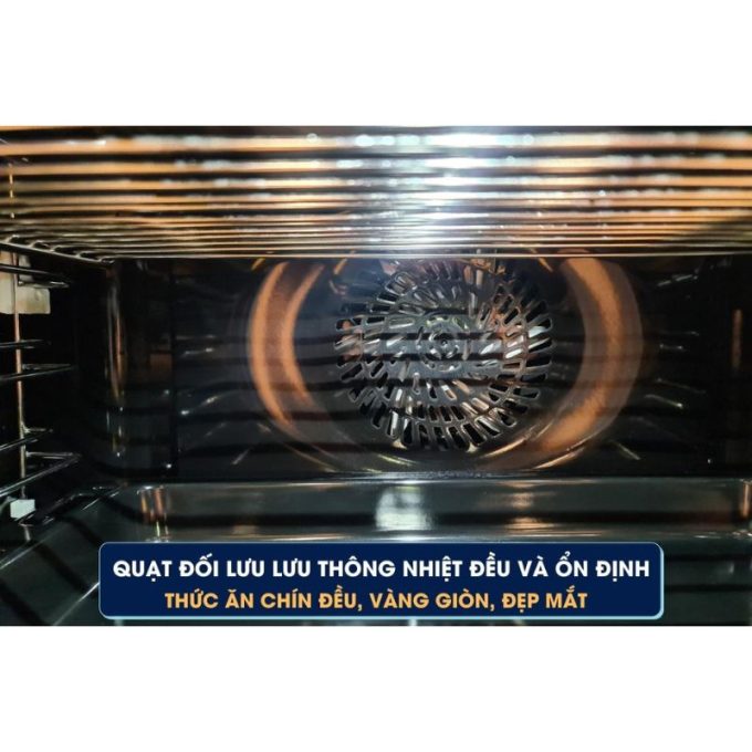Lò nướng âm tủ Malloca MOV 65DA ( Kính đen ) 7 MOV-65DA kính đen - quạt đối lưu hiệu quả