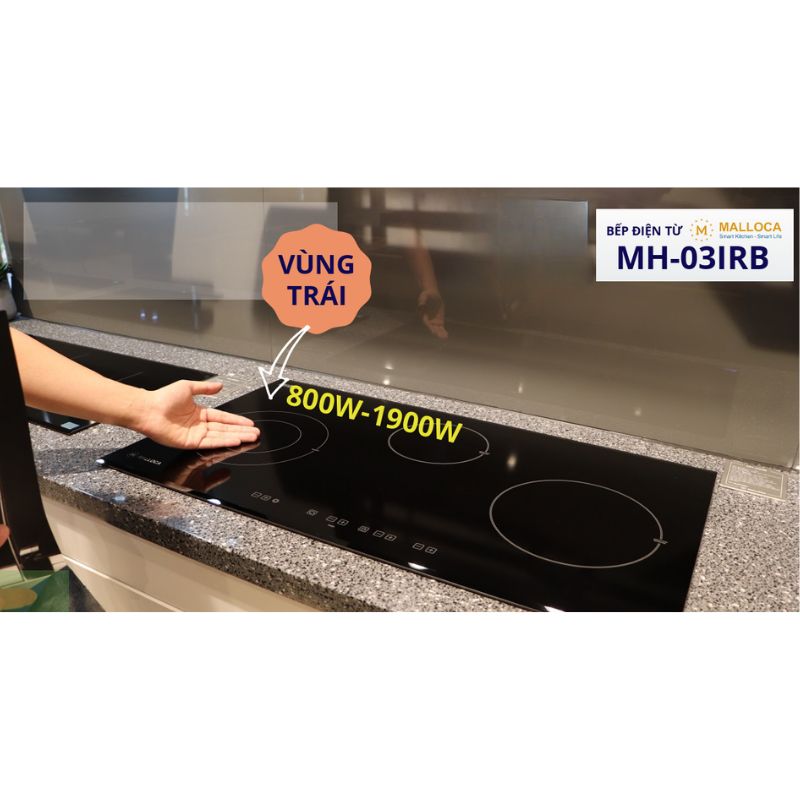 Malloca MH-03IRB Vùng nấu hồng ngoại công suất 800W-1900W Malloca MH-03IRB Vùng nấu hồng ngoại công suất 800W-1900W
