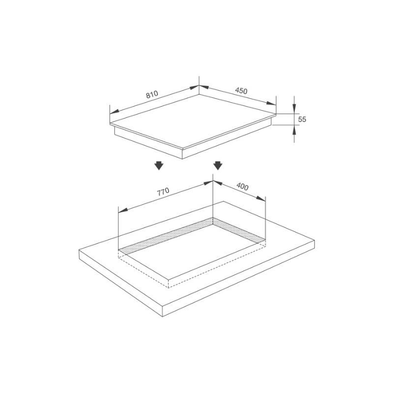 Thiết kế của Bếp từ kết hợp hồng ngoại Malloca MH 03IRB Thiết kế của Bếp từ kết hợp hồng ngoại Malloca MH 03IRB