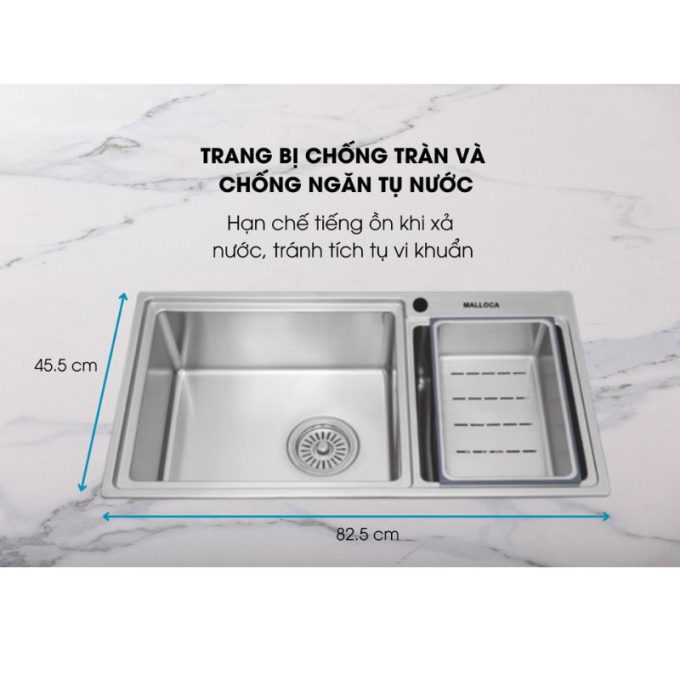 MS 8801 trang bị chống tràn và chống ồn