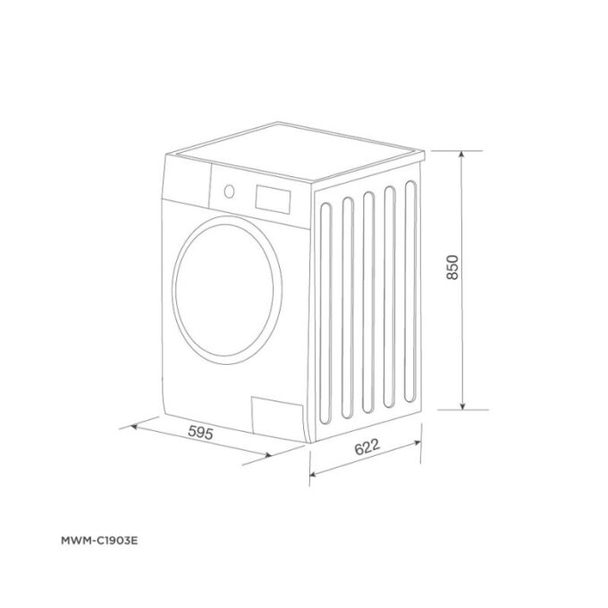 Thiết kế của Máy giặt sấy Malloca MWM-C1903E