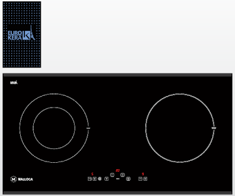 Bếp từ kết hợp hồng ngoại Malloca MH-02IR SB Bếp từ kết hợp hồng ngoại Malloca MH-02IR SB