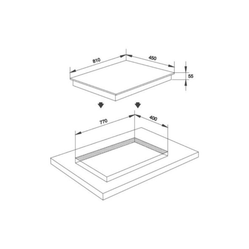 kích thước của Bếp từ kết hợp hồng ngoại Malloca MH-03IRB BR kích thước của Bếp từ kết hợp hồng ngoại Malloca MH-03IRB BR