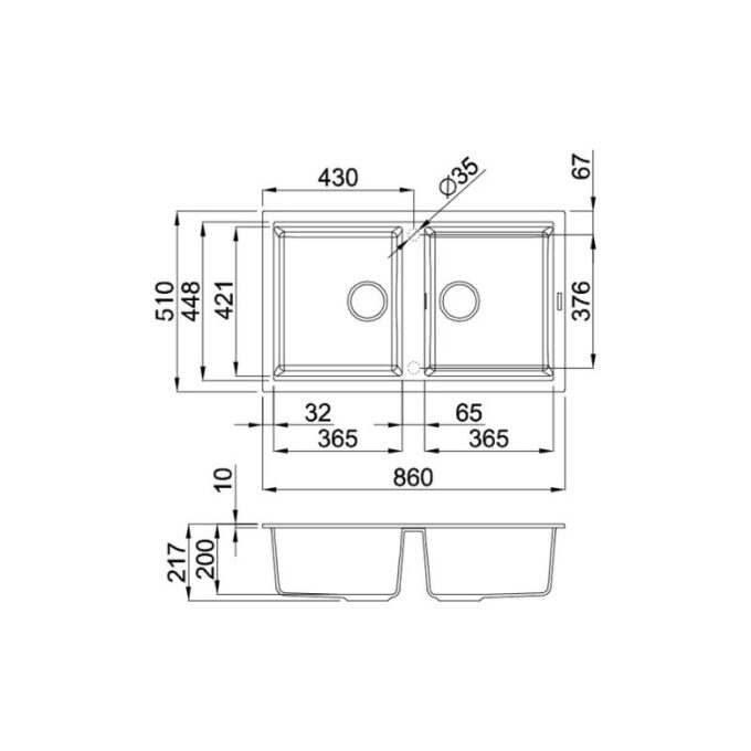 Thiết kế của Chậu rửa bát Malloca TORTORA G-45043