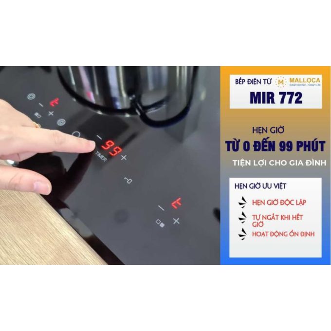 MIR 772 hẹn giờ cho cả 2 bếp