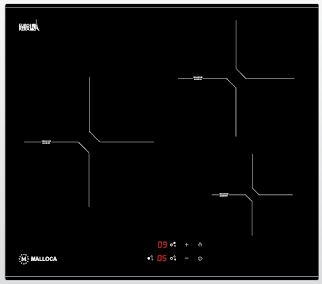 Bếp từ Malloca 3 vùng nấu MH-03I N lắp âm