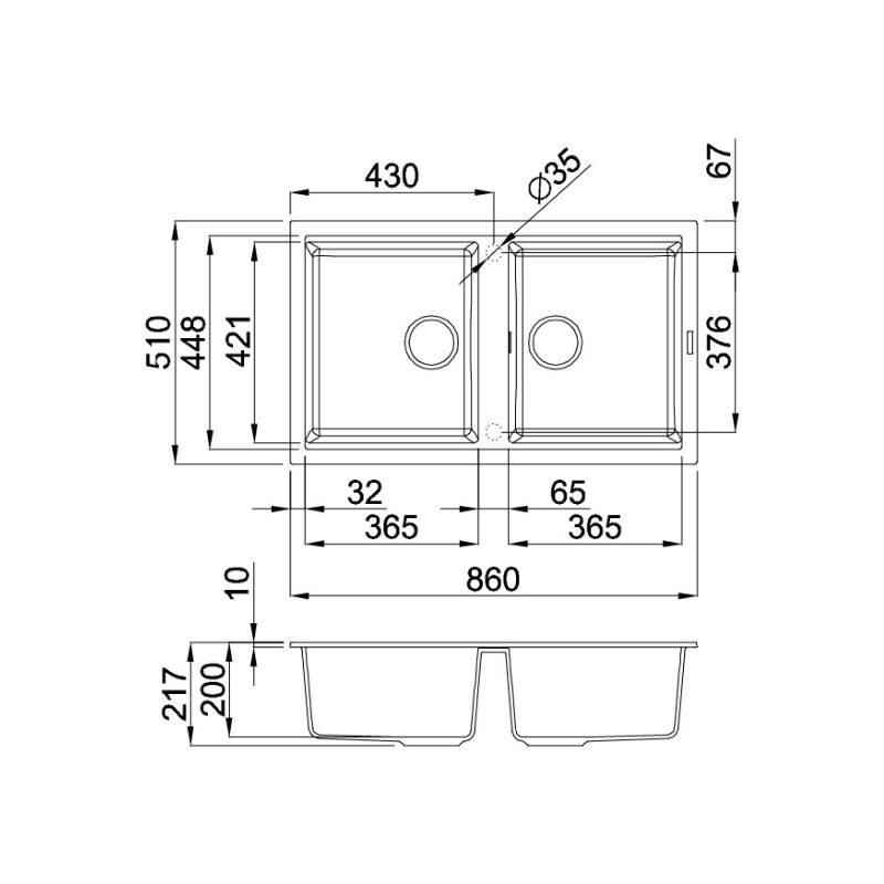 kích thước của Chậu rửa bát Malloca BIANCO K-45062 kích thước của Chậu rửa bát Malloca BIANCO K-45062