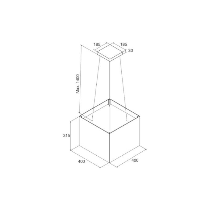 Thiết kế của Máy hút mùi Malloca CONCRETE K-400BR
