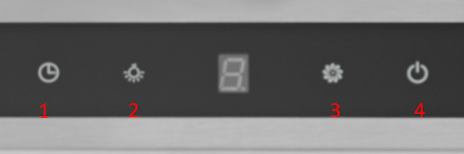 Bảng điều khiển máy hút mùi Malloca H342.7 TC Bảng điều khiển máy hút mùi Malloca H342.7 TC