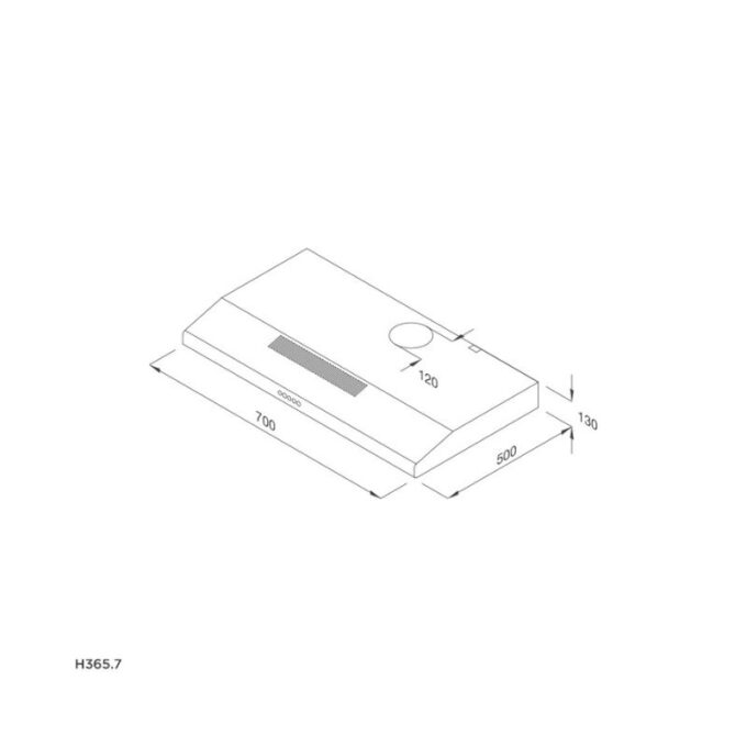 Thiết kế của Máy hút mùi Malloca H365.7