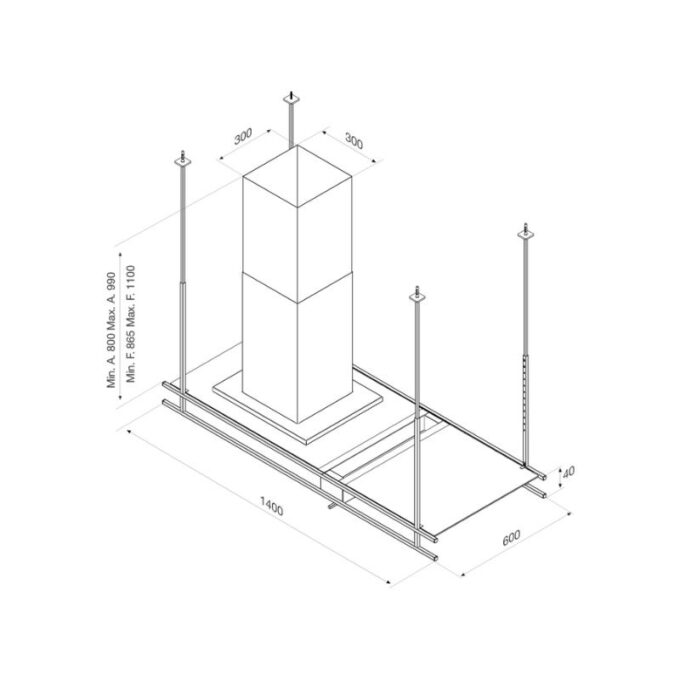 Thiết kế của Máy hút mùi Malloca INDUST K140B