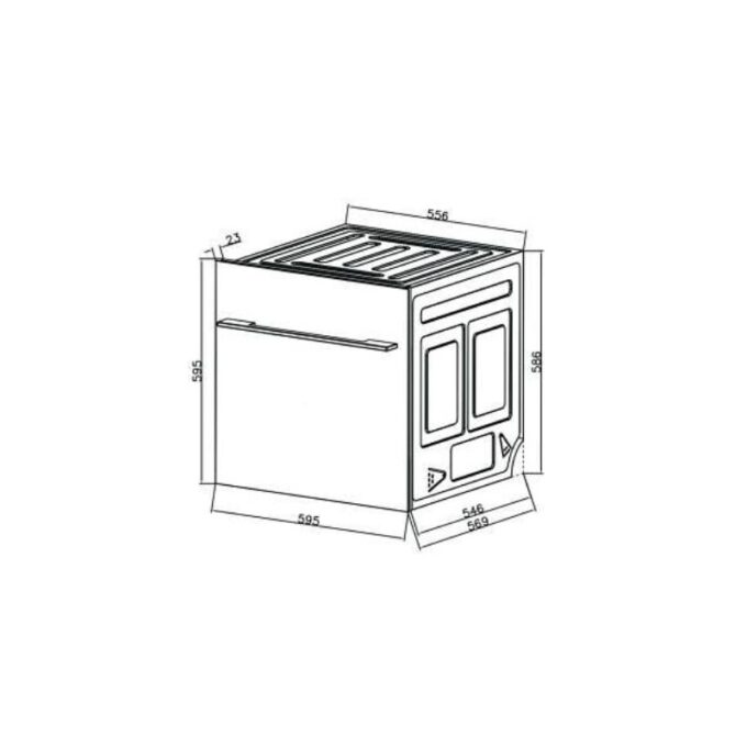 kích thước của Máy rửa bát âm tủ Malloca WQP6-87CP