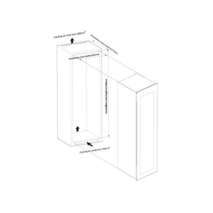 thông số kỹ thuật của Tủ bảo quản rượu âm tủ Malloca MWC-95BI