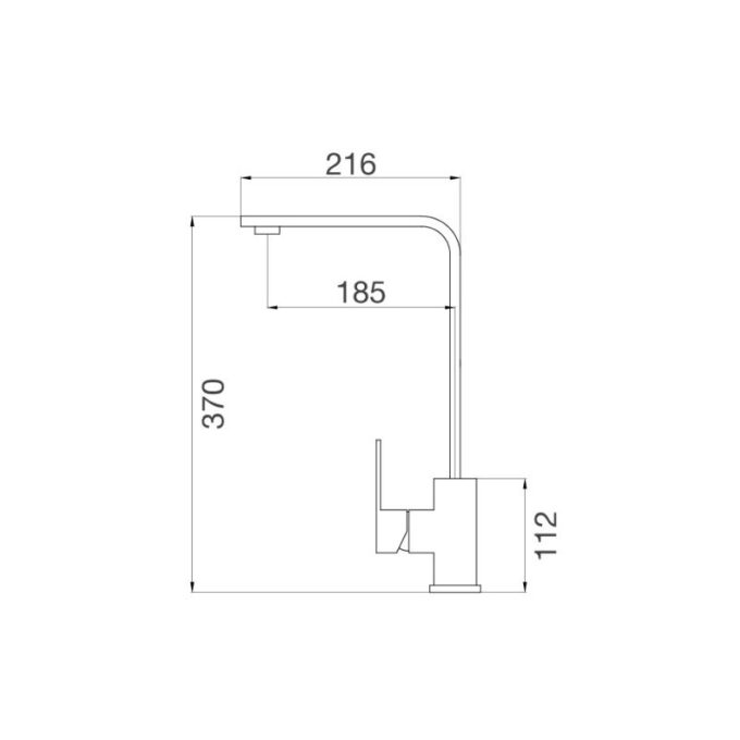 Kích thước vòi rửa bát Malloca K536S