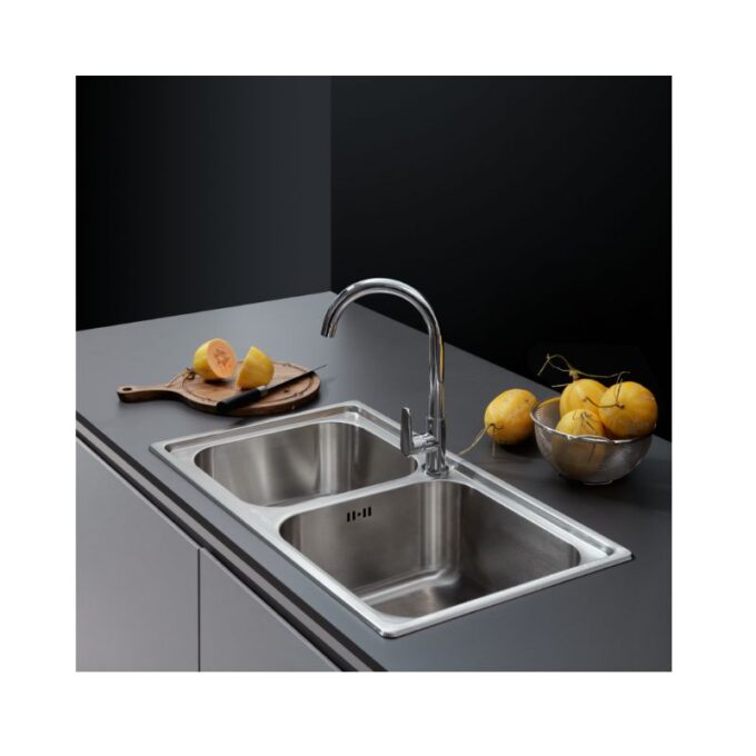 Chậu rửa bát inox 2 hố Malloca MS 2076EP 3 Chậu rửa bát Malloca MS 2076EP