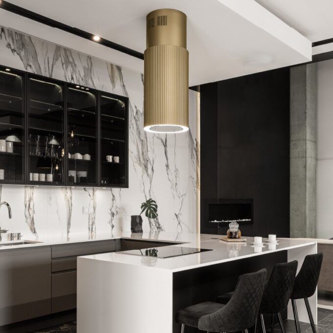 Hình ảnh thực tế Máy hút khói khử mùi – treo độc lập Monoblack K-382B