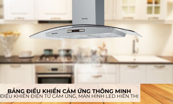 Máy hút mùi áp tường Malloca MC 9077 LCD 9 MC 9077 LCD bảng điều khiển cảm ứng