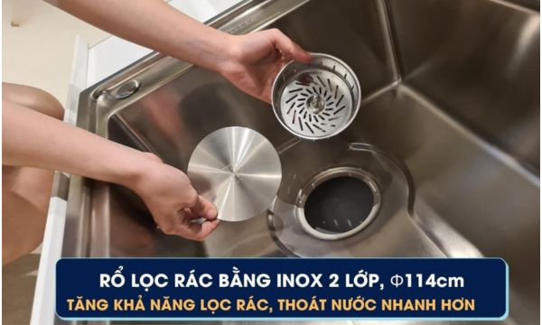MS 5066W Rổ lọc rác 2 lớp, dễ tháo lắp