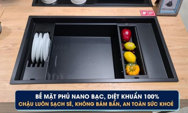 MYST K86S - MYST K86L Bề mặt chậu phủ Nano Bạc