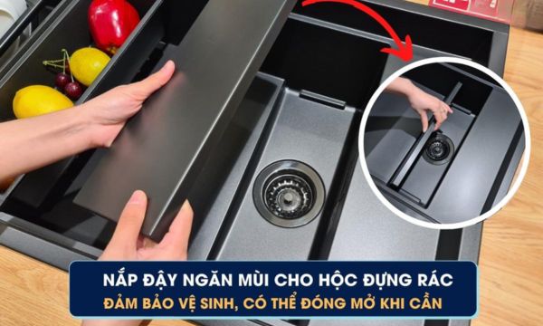 MYST K86S - MYST K86L Nắp đậy ngăn mùi cho hộc đựng rác
