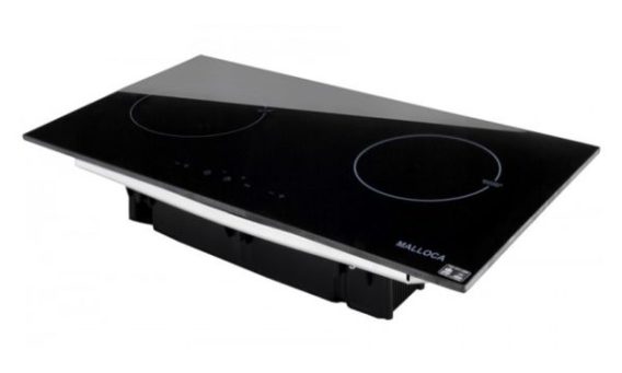 Bếp hồng ngoại 2 vùng nấu Malloca MH-02R / Mặt kính Eurokera 3 chất liệu thép không gỉ
