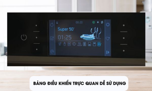 Máy rửa bát Malloca MDW14-S10TFT 14 MDW14-S10TFT Bảng điều khiển trực quan dễ sử dụng
