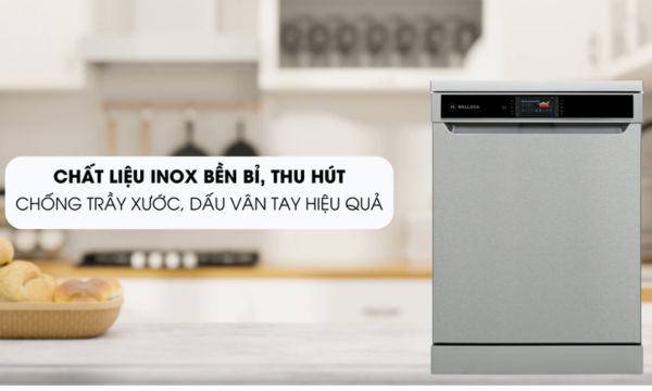 Máy rửa bát Malloca MDW14-S10TFT 10 MDW14-S10TFT Chất liệu Inox bèn bỉ, chống trầy xước