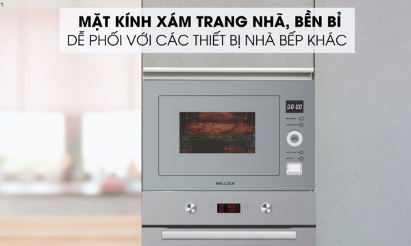 Lò vi sóng Malloca MW-927BG (xám) 4 MW-927BG Mặt kính xám bền bỉ, dễ phối