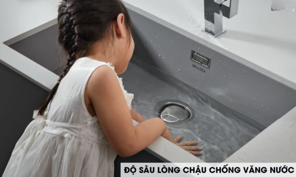 ZEN K-13073 Độ sâu lòng chậu hợp lý chống văng nước